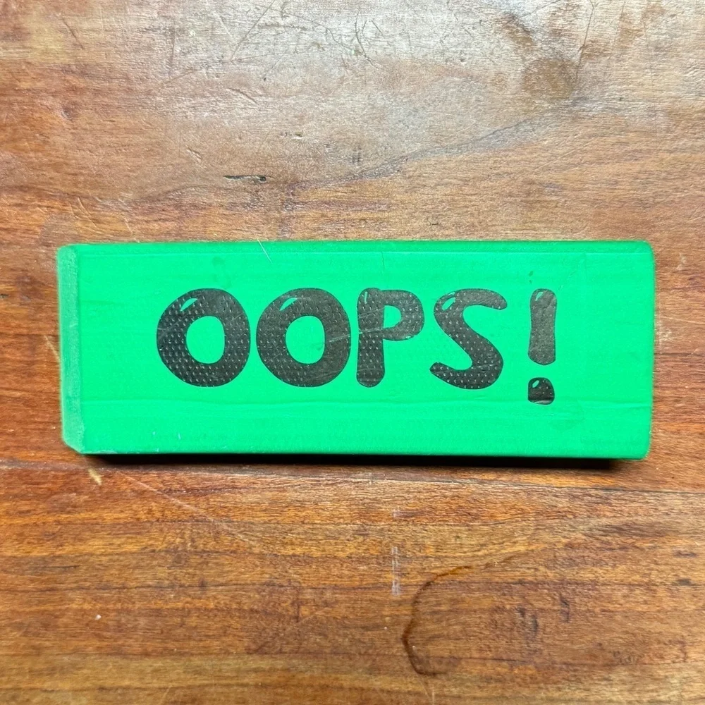 OOPS! Green Jumbo Eraser for The Big Mistakes